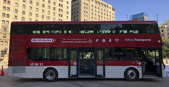 Bus de dos pisos circulará entre Maipú y Santiago en plan piloto impulsado por el MTT