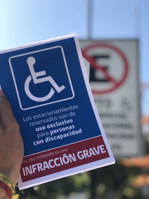 Anunciamos aumento de sanciones para quienes utilicen indebidamente estacionamientos para personas con discapacidad