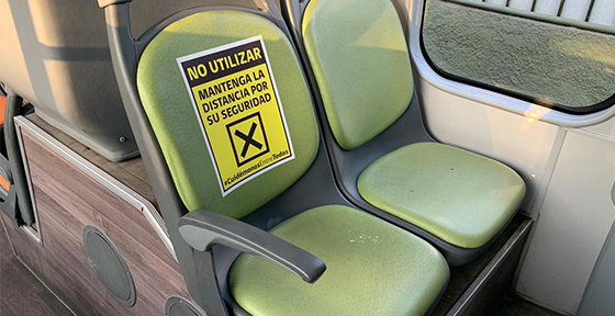 Implementamos campaña en buses del transporte público metropolitano para reducir riesgos de contagios
