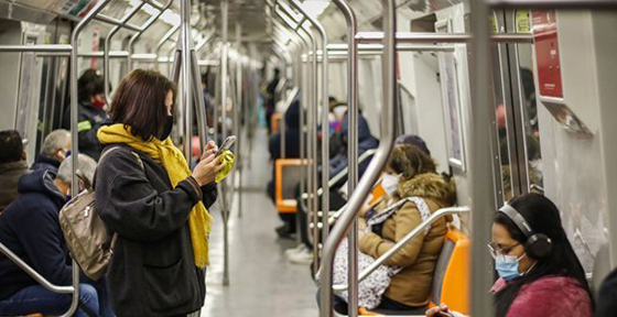 Viajes en transporte público durante la semana pasada fueron un 44% inferiores respecto de inicios de marzo