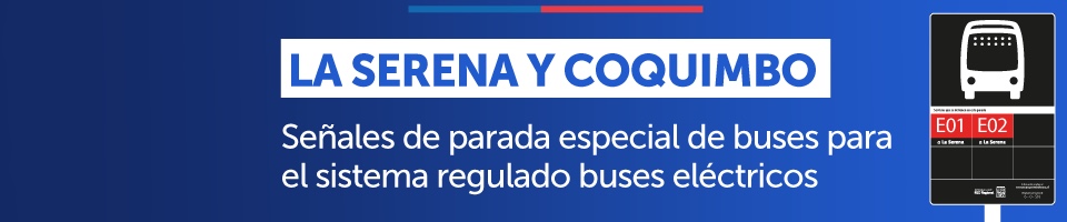 Señales de parada especial de buses para el sistema regulado buses eléctricos